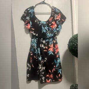 West Loop Black Floral Dress